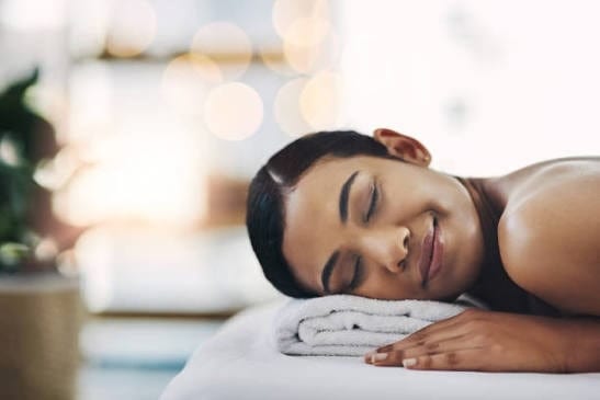 Relaxing spa massage session
